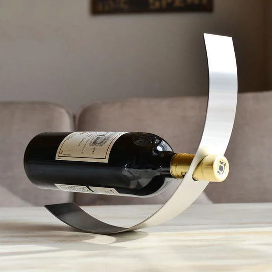 🍷 Sleek Stainless Steel Wine Rack