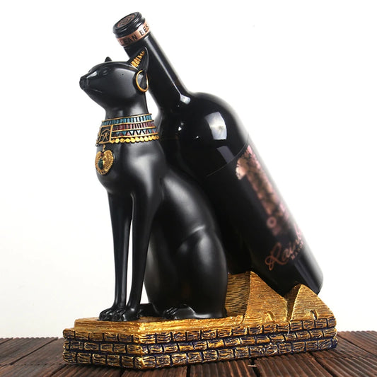 🐾 Egyptian Cat & Dog God Wine Rack